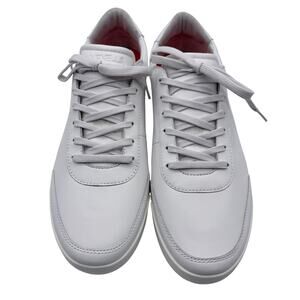 Novella Men's White Leather Sneakers - Size 12 New NWT Premium Low Top Luxe